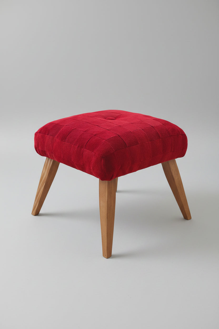 GRID | Red Suede Stool ~レッドスエード スツール~