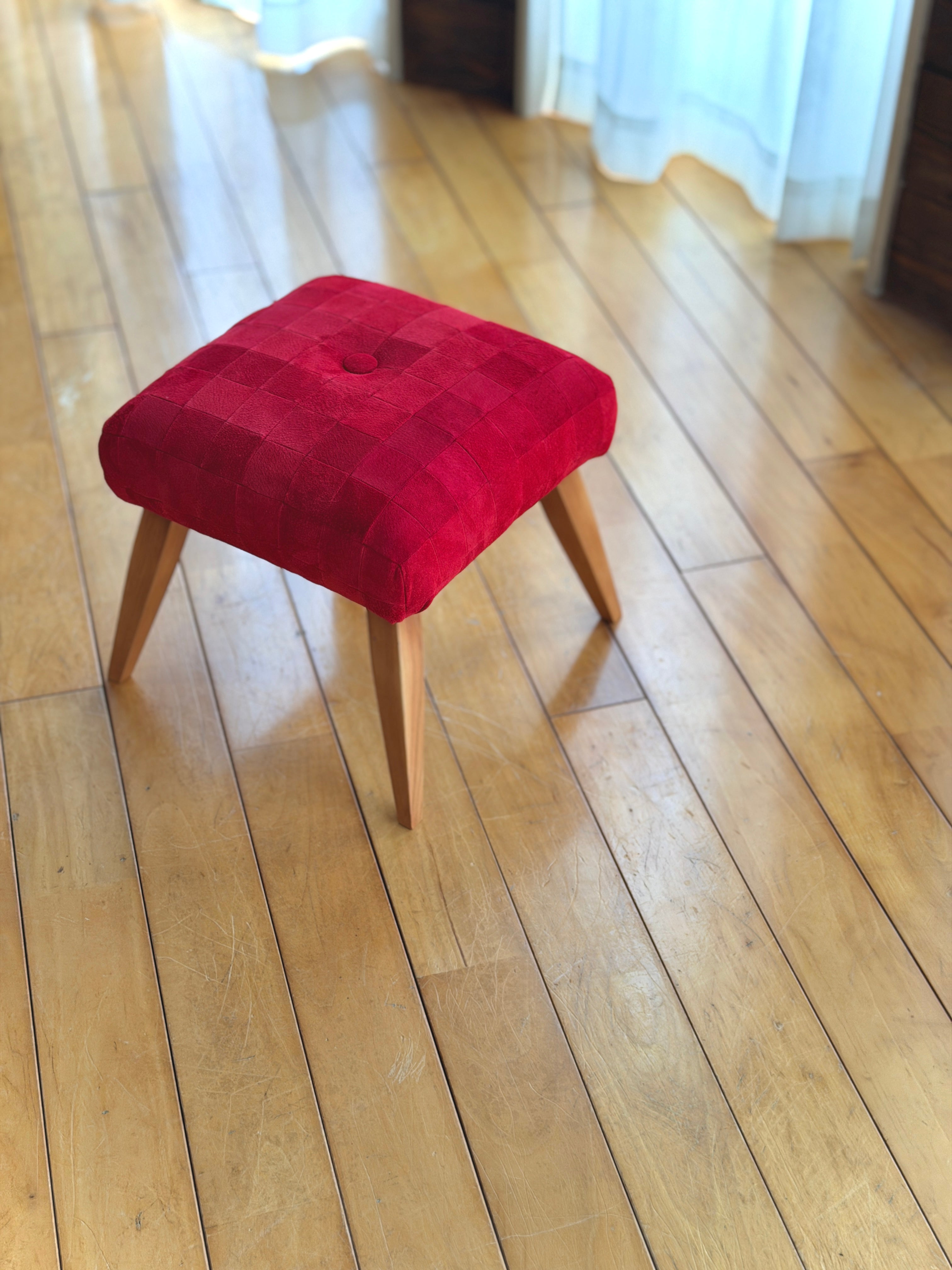 GRID | Red Suede Stool ~レッドスエード スツール~